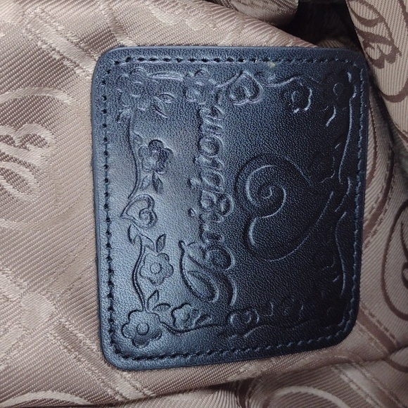 Brighton Natural Basket-Weave & Croc Embossed Leather Trim Features Tote Satchel - Picture 10 of 13